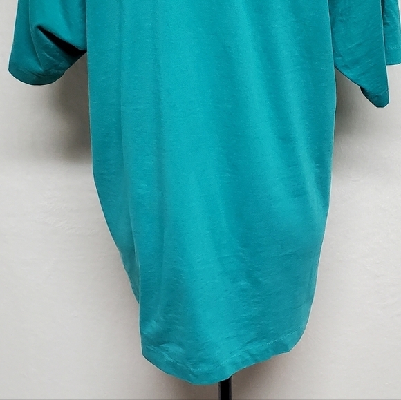 VINTAGE 1993 OOAK Mardi Gras Picnic Turquoise Sax Lobster Single Stitch Tee L - Picture 12 of 13